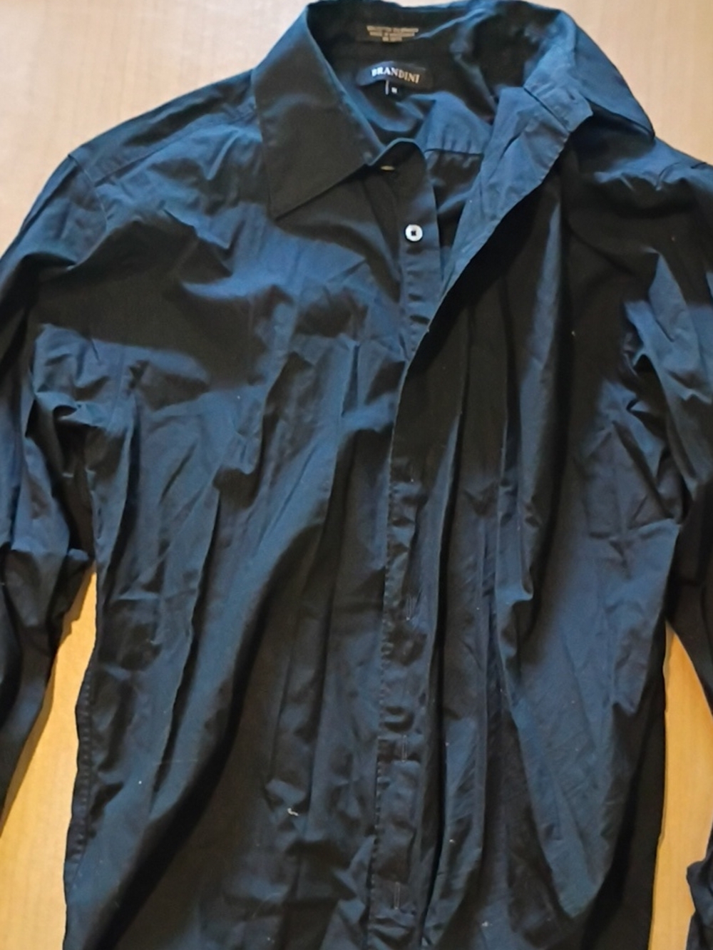 Brandini Men's Black Shirt Jacket - Lightweight Button-Front